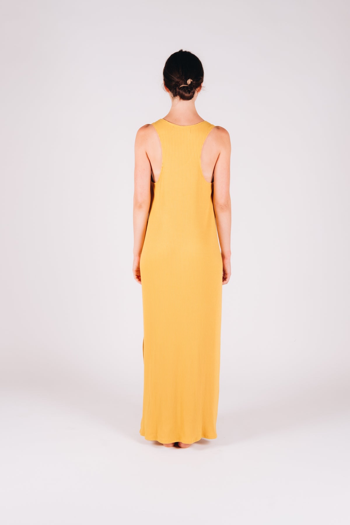 mustard ribbed dress Mustard Ribbed Fitted Dress Small