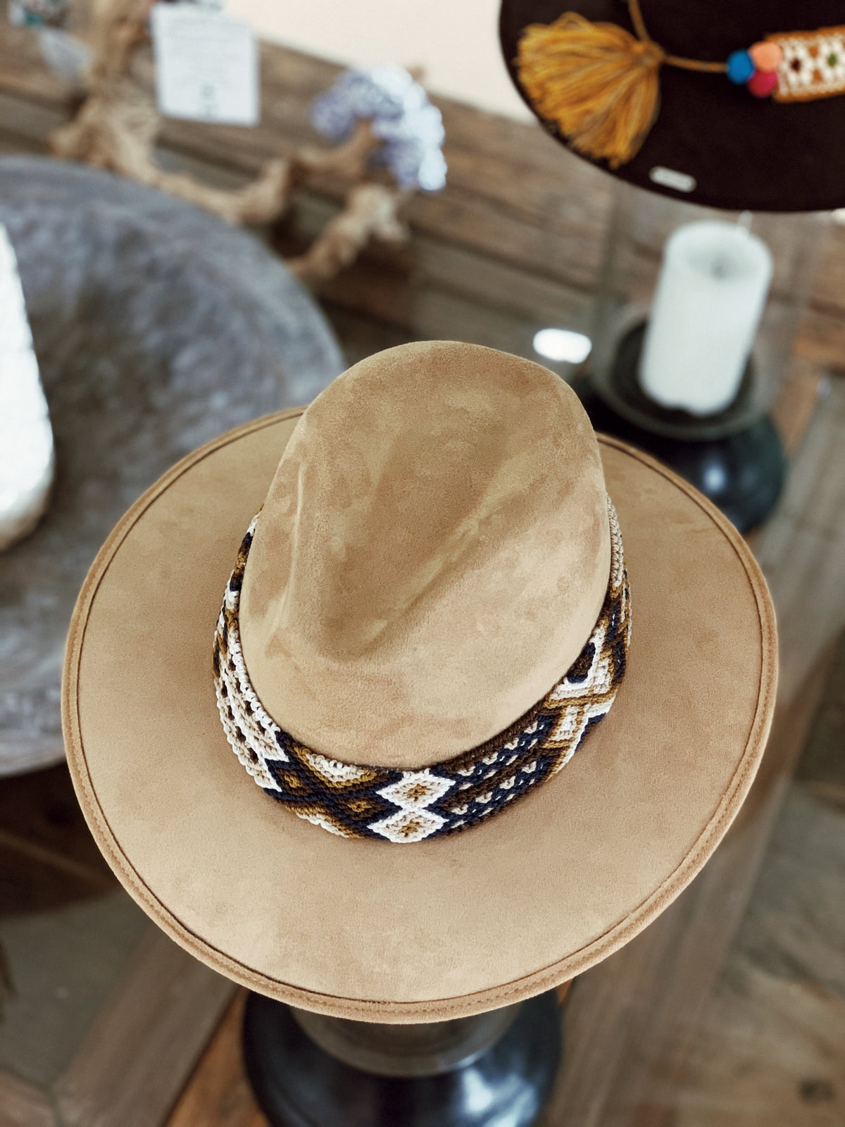 Maria Chilli Tan Suede Hat - Milou Palm Beach