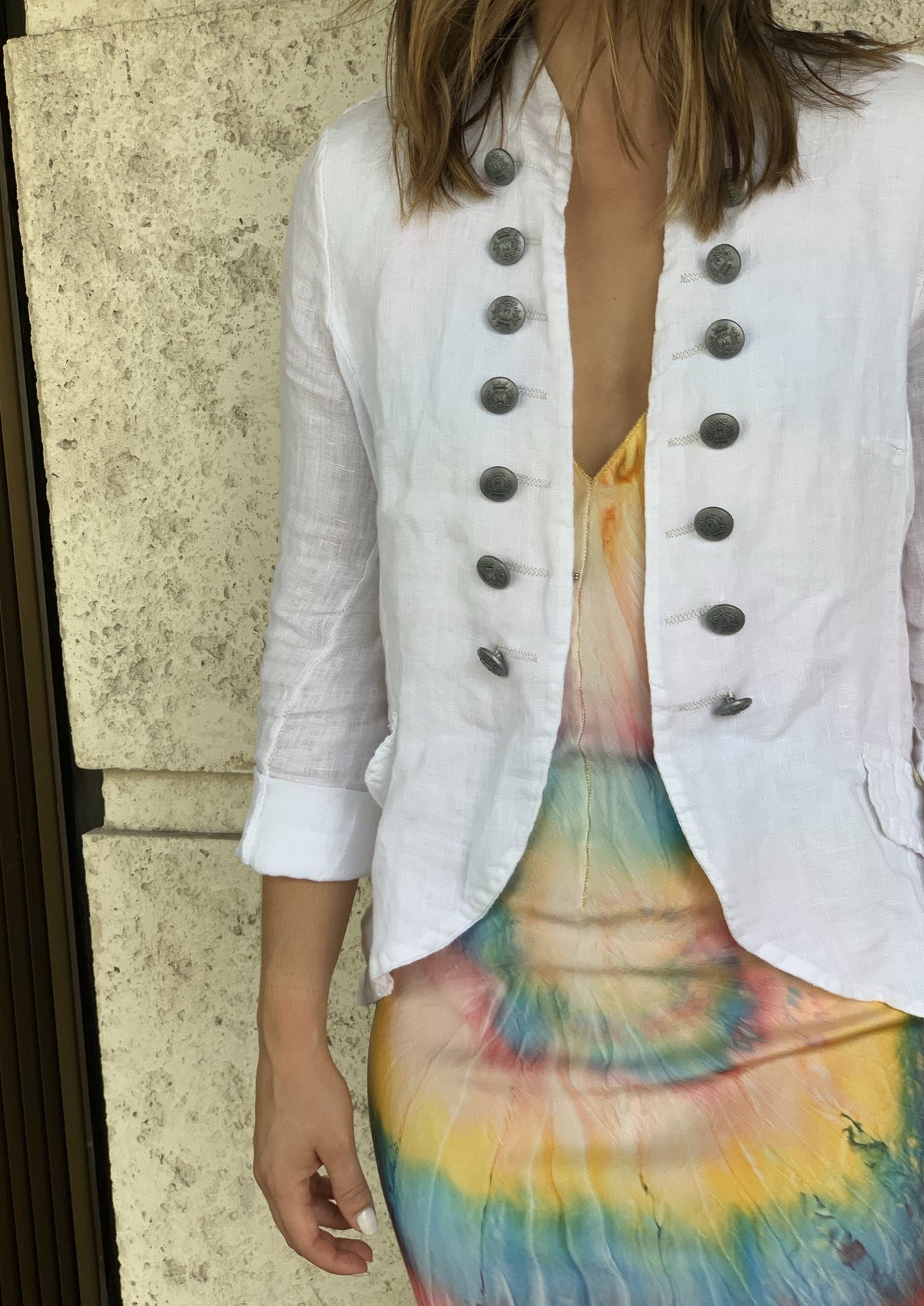 Spiral Dye Slip Dress- Size S/M - Milou Palm Beach