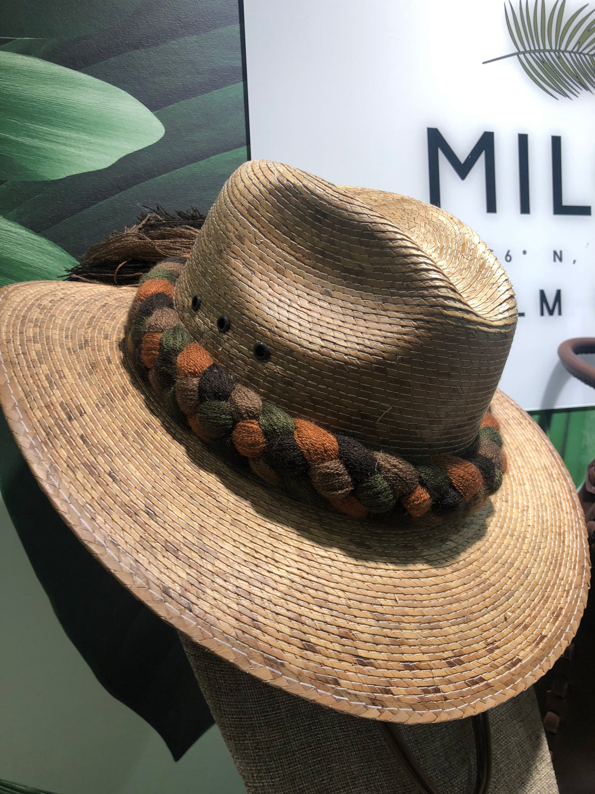 Brown Braided Hat - Milou Palm Beach