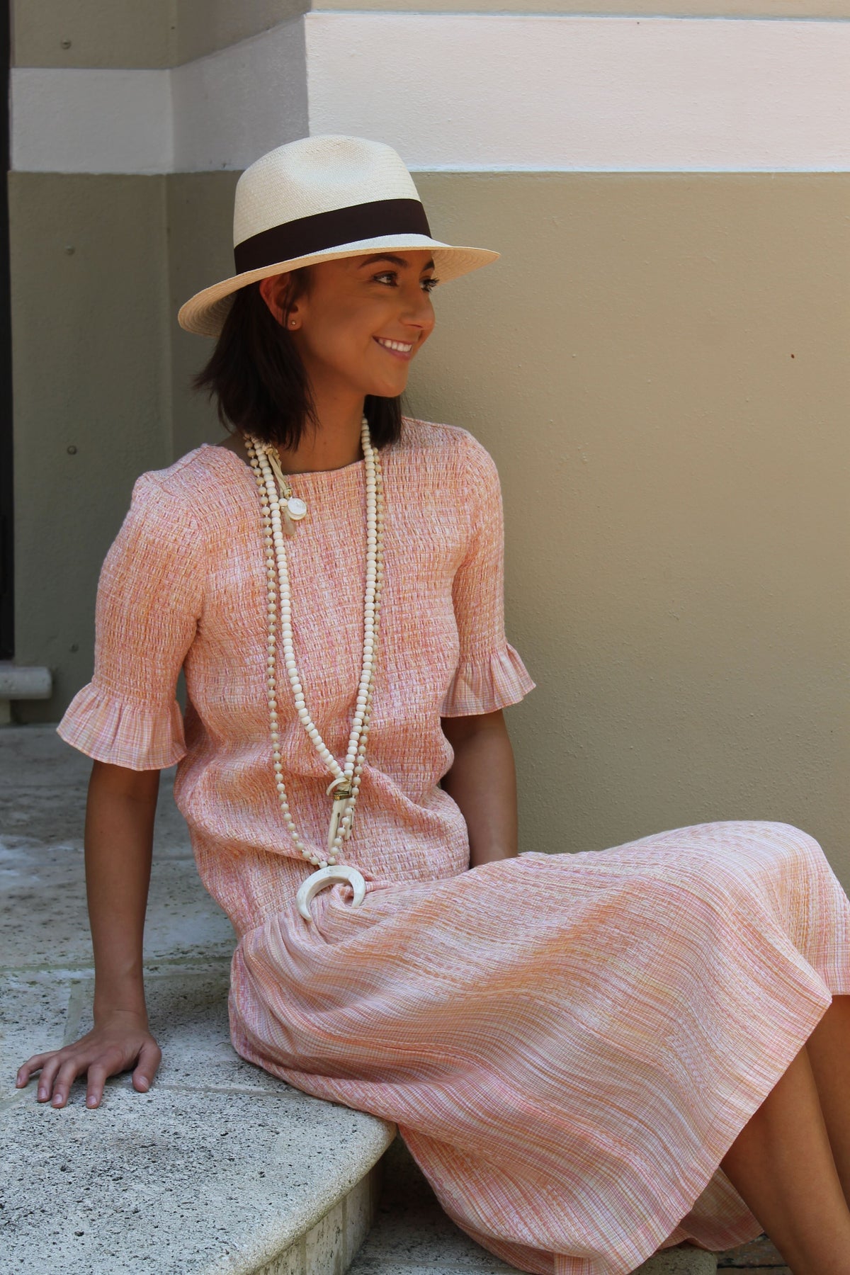 Cecilie Drop Waist Dress- Size S - Milou Palm Beach